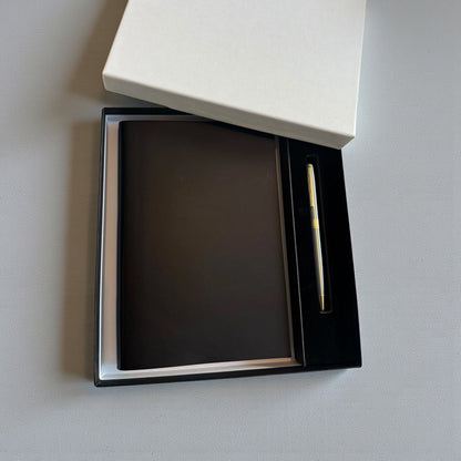 Luxury Leather Notebook A5 Journal Gift Set with Pen