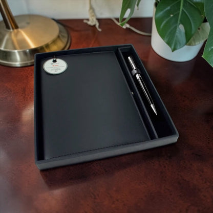 Luxury Leatherkind A5 Refillable Journal Gift Set with Pen | Box can be personalised