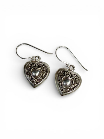 Angel Pendant Earrings in Sterling Silver by Julie Miles
