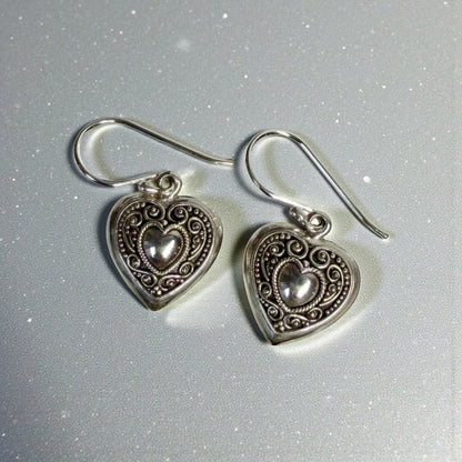 Angel Pendant Earrings in Sterling Silver by Julie Miles
