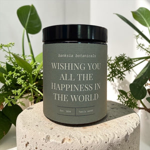 Wishing You All The Happiness In The World | Vegan Soy Wax Candle
