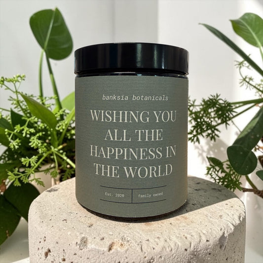 Wishing You All The Happiness In The World | Vegan Soy Wax Candle