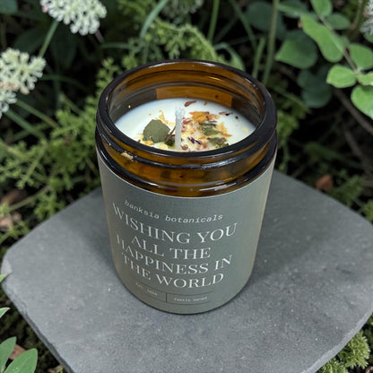 Wishing You All The Happiness In The World | Vegan Soy Wax Candle