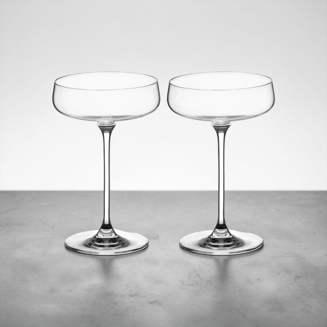 Diamante Champagne Cocktail Saucers Pair