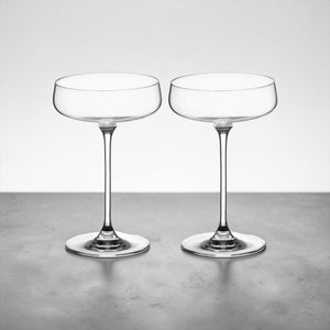 Diamante Champagne Cocktail Saucers Pair