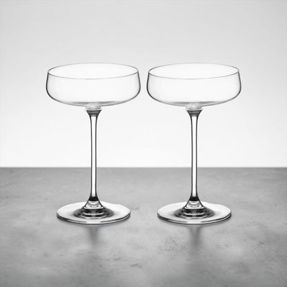 Diamante Champagne Cocktail Saucers Pair