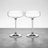 Diamante Champagne Cocktail Saucers Pair