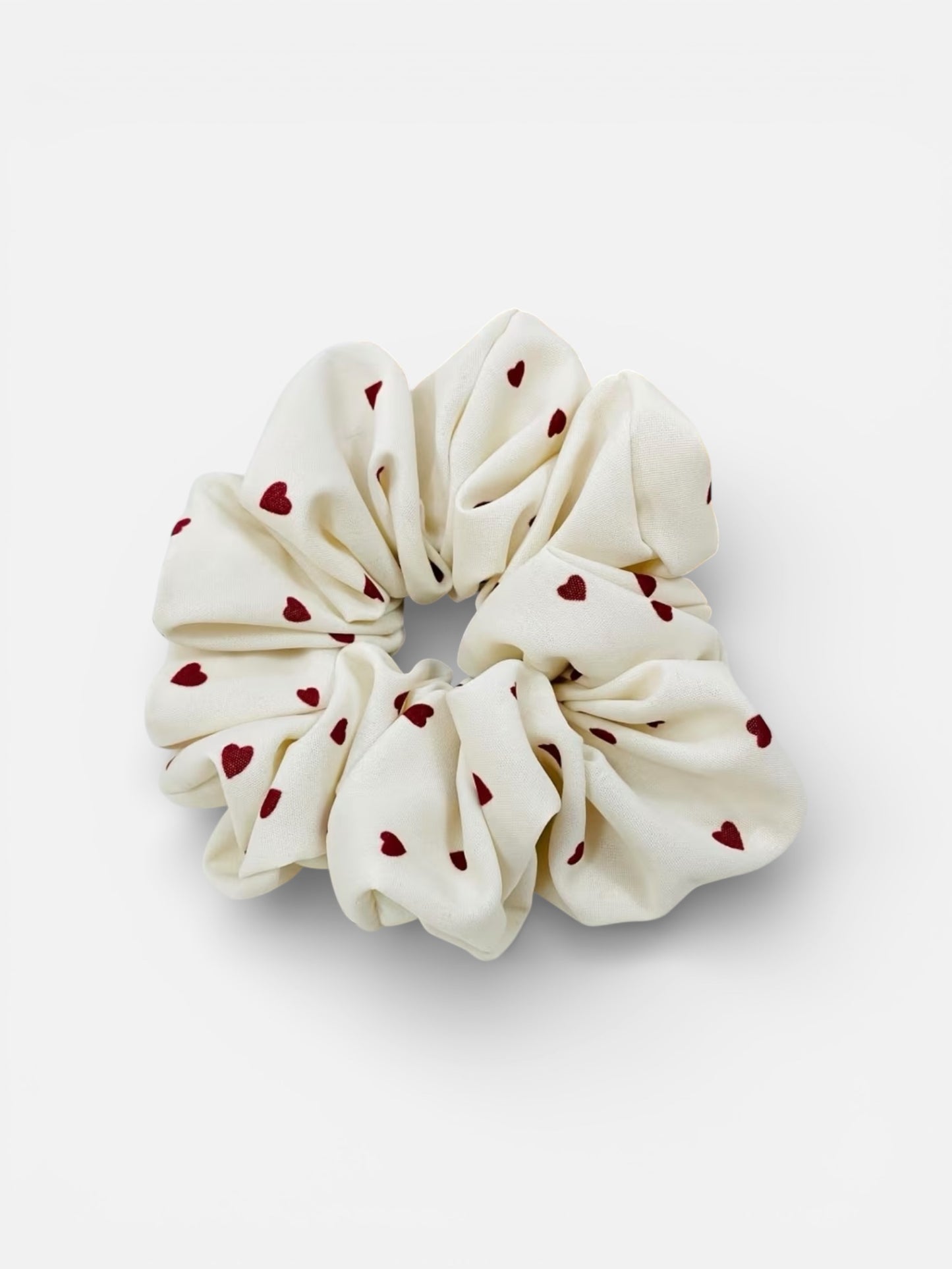 Oversized Hair Scrunchie with Heart Pattern