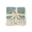 Merino Wool Star Baby Blanket Teal and Cream | Super Soft