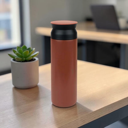 Premium Stainless Steel Travel Mug in Matt Orange or Matt Cream | 500ml