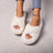 Criss Cross Fluffy Slippers | Cream