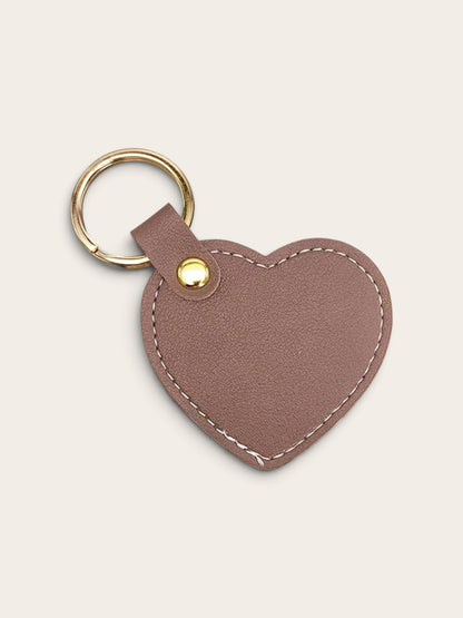 Heart Shaped Leather Key Ring |Personalise With Initials | Choice Of Colours