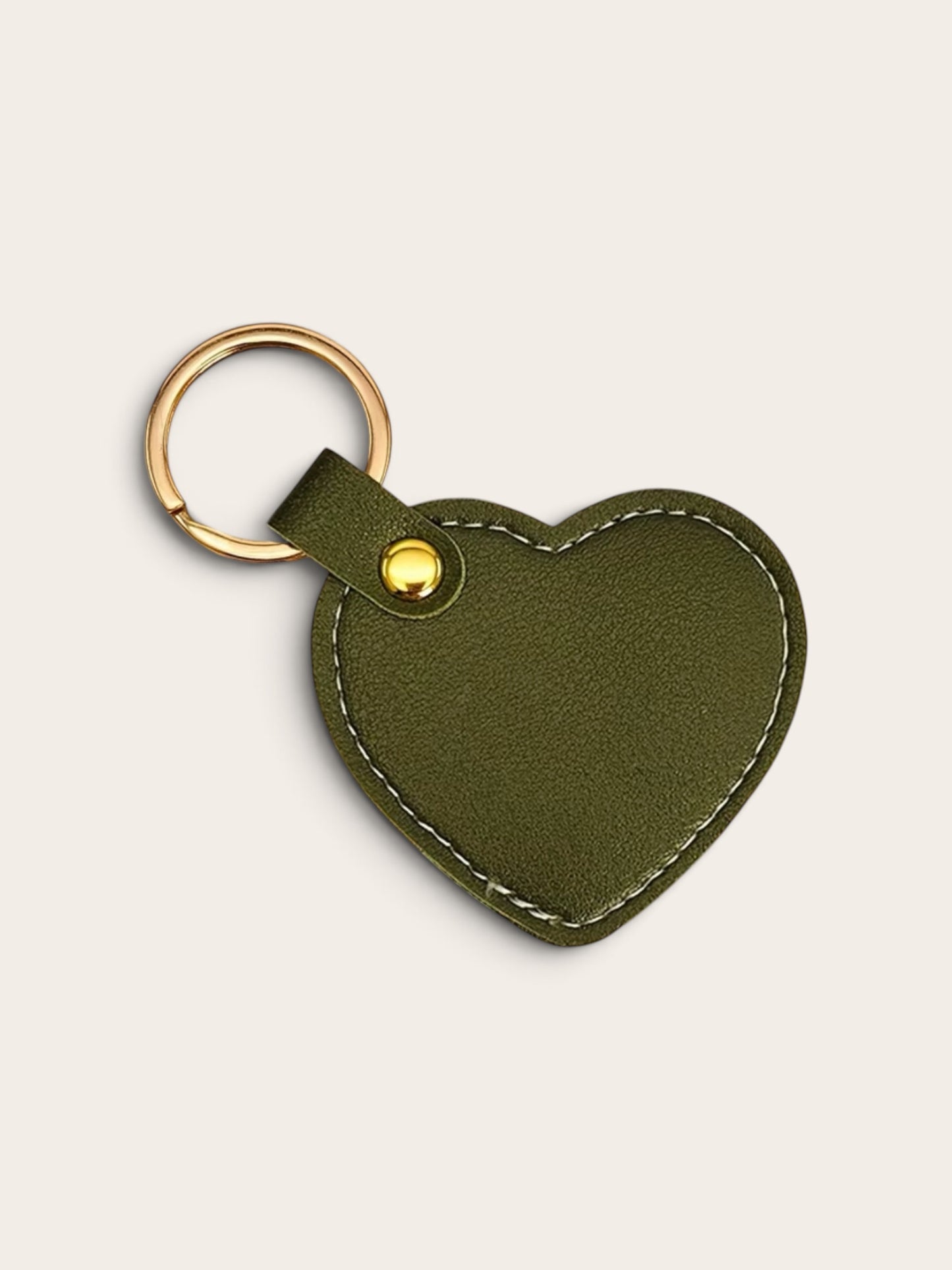 Heart Shaped Leather Key Ring |Personalise With Initials | Choice Of Colours