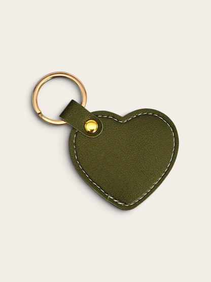 Heart Shaped Leather Key Ring |Personalise With Initials | Choice Of Colours