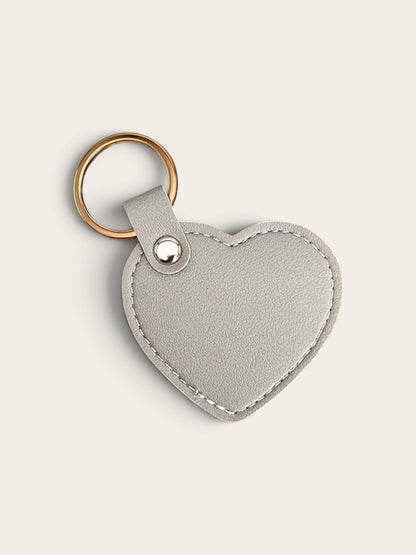 Heart Shaped Leather Key Ring |Personalise With Initials | Choice Of Colours