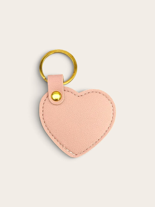 Heart Shaped Leather Key Ring |Personalise With Initials | Choice Of Colours