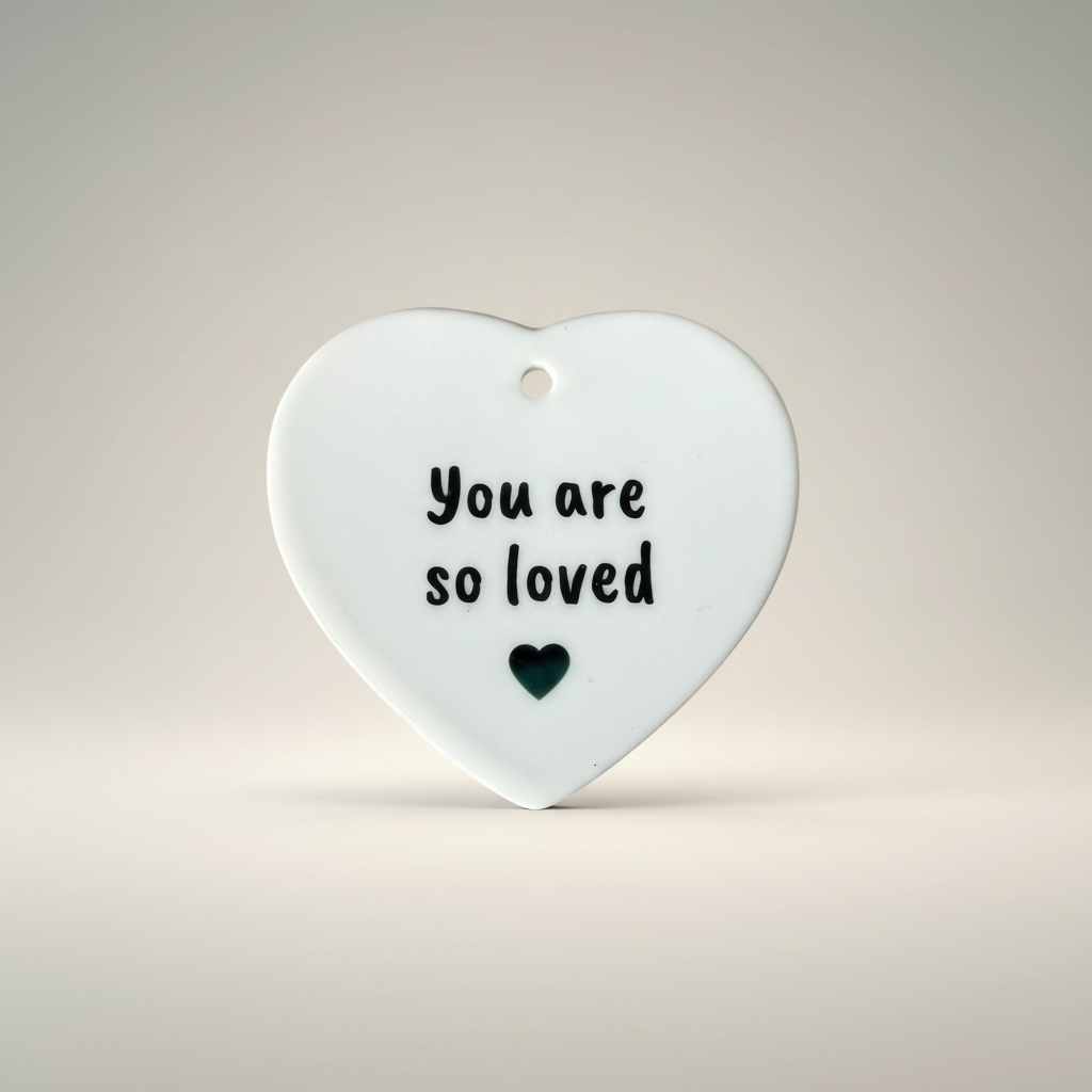 So Loved Hanging Heart Token, 7cm