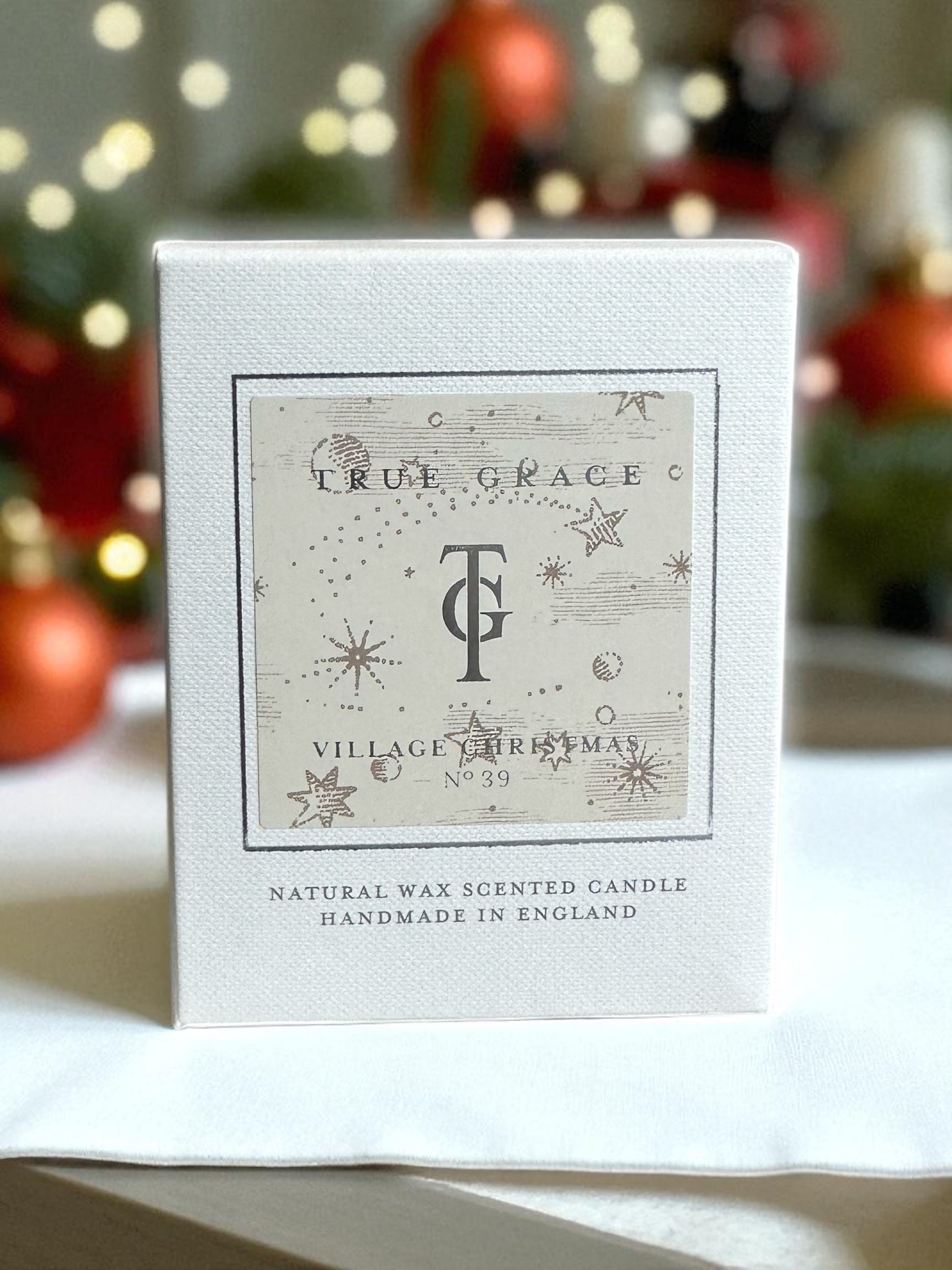 Village Christmas candle true grace scented wax candle gift 