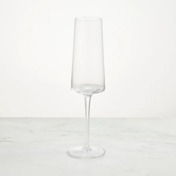 Clear Champagne Glass with Personalised Ribbon