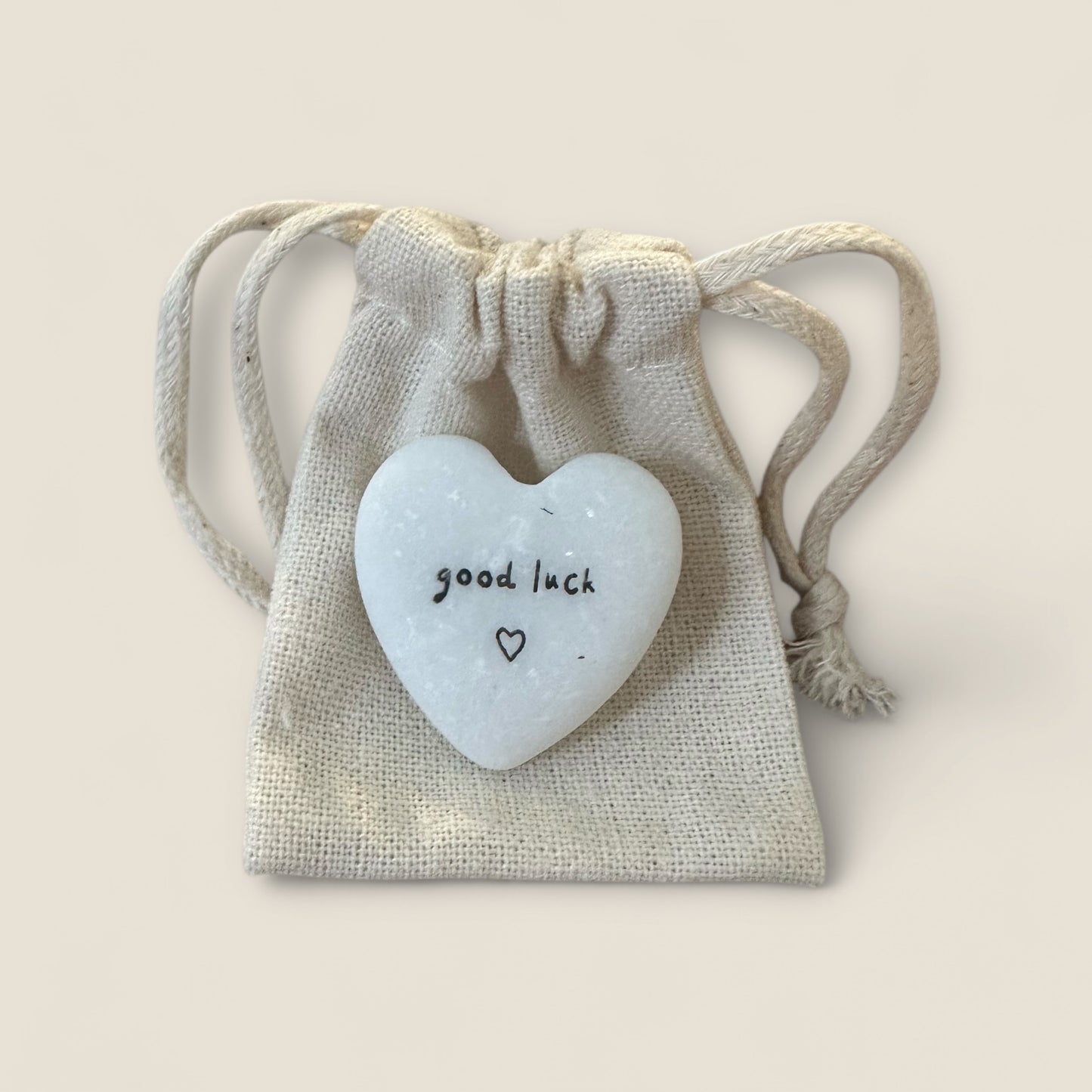 Sentiment Heart Shaped Pebble