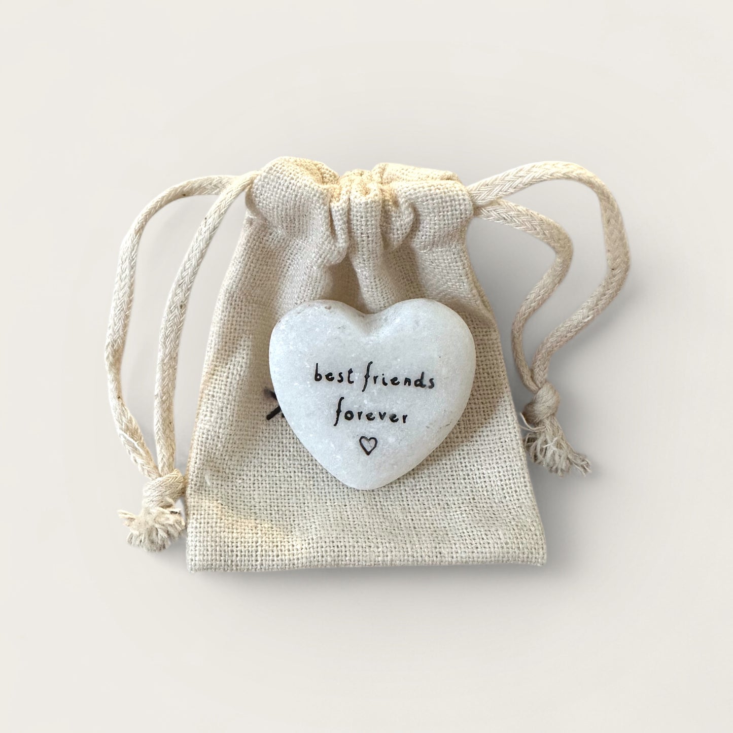 Sentiment Heart Shaped Pebble