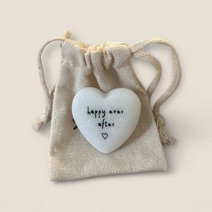 Sentiment Heart Shaped Pebble