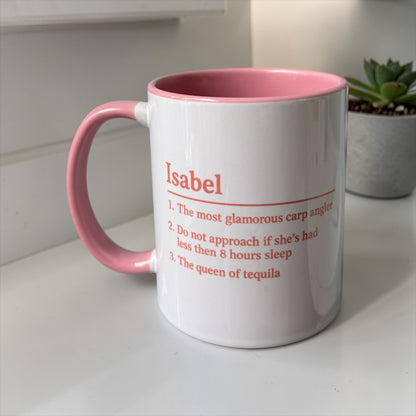 Personalised Coloured Mug - 3 Colour Options