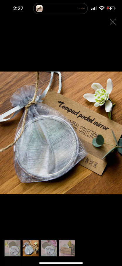 Compact Pocket Mirror Sheep Design