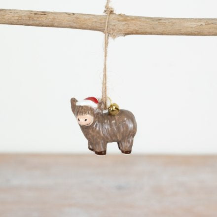 Highland Cow Mini Tree Decoration | 4.5cm