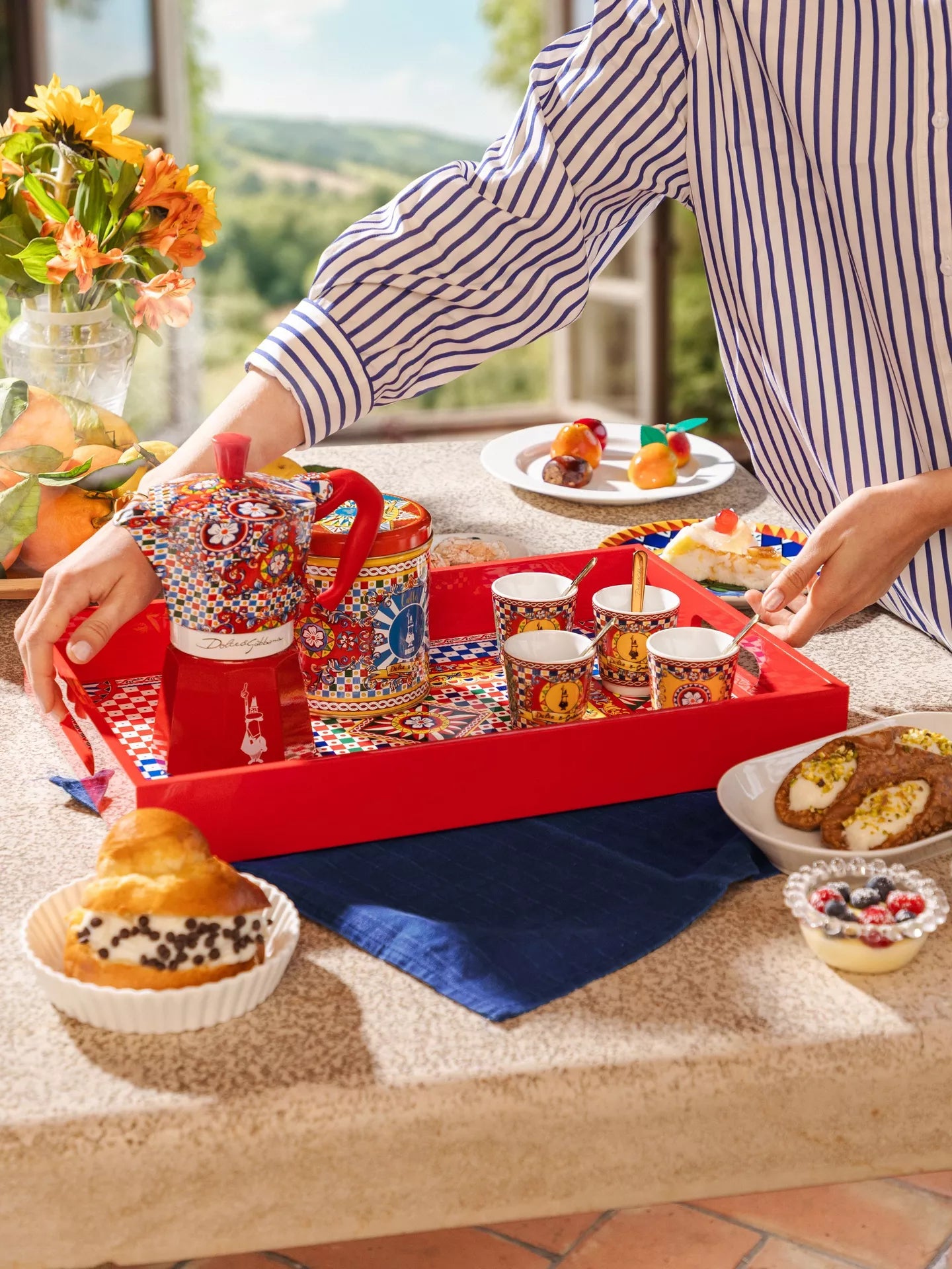 Bialetti X Dolce&Gabbana Sicilian Cart Gift Set (3 Cup)