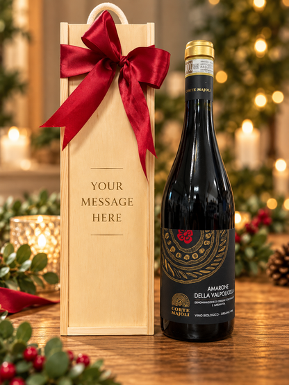 Wooden Bottle Box with Choice of Red Wine | Can Be Personalised