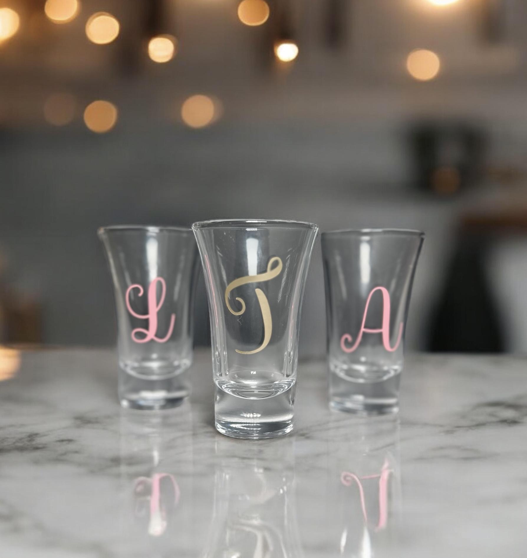 Custom liqueur glass for weddings or parties