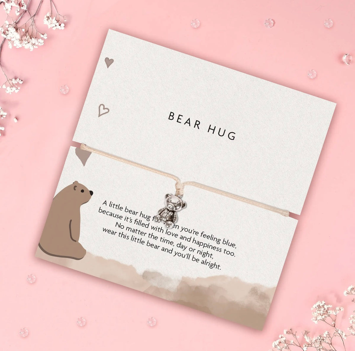 Bear Hug Charm Bracelet | Adjustable