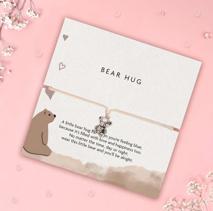 Bear Hug Charm Bracelet | Adjustable