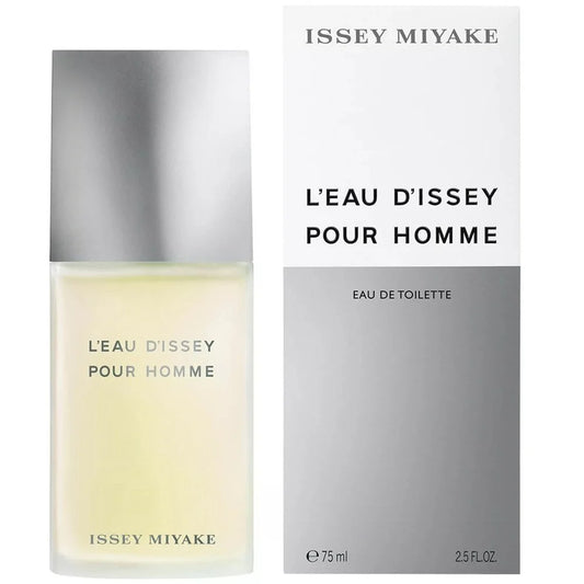  Fresh citrus, nutmeg & woods combine in Issey Miyake L’Eau d’Issey Pour Homme 75ml EDT.