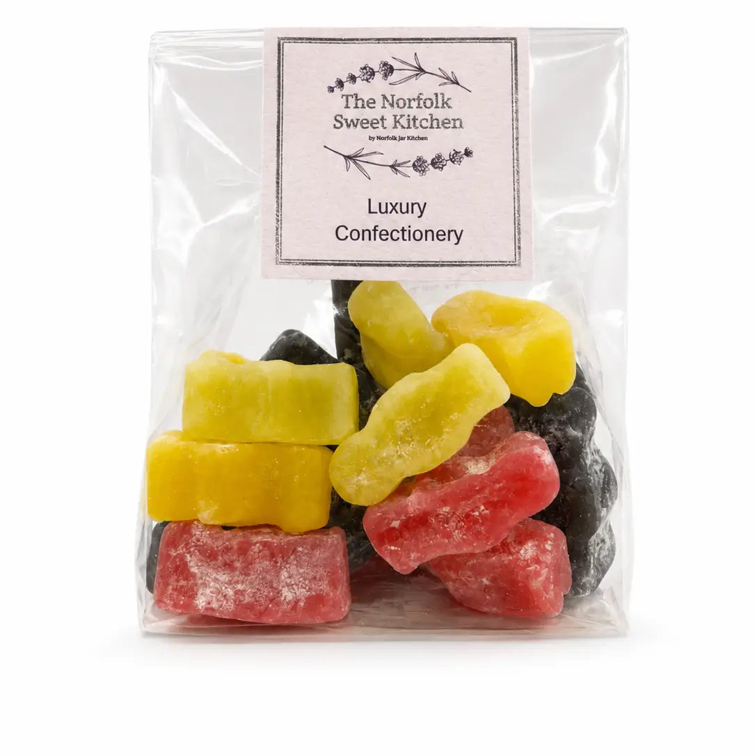 Colourful Jelly Babies sweets with a light sugary coating, perfect for gift hampers, birthday gifts and sweet treats.