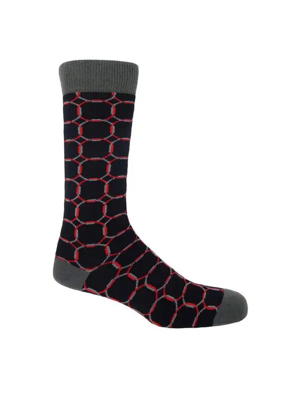 Stylish Men's Luxury Black Patterned Socks