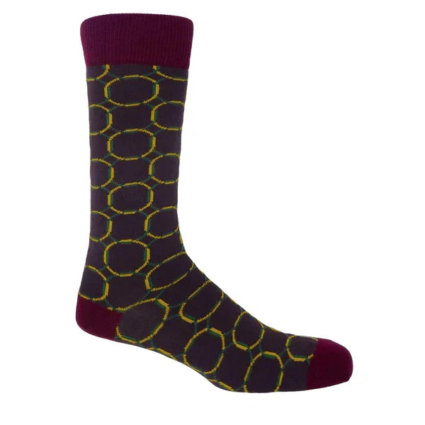 Men's Premium Quality Luxury Purple Patterned Socks