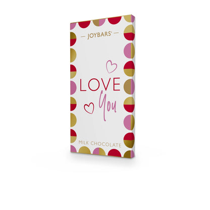 Love You milk chocolate bar in decorative gift packaging