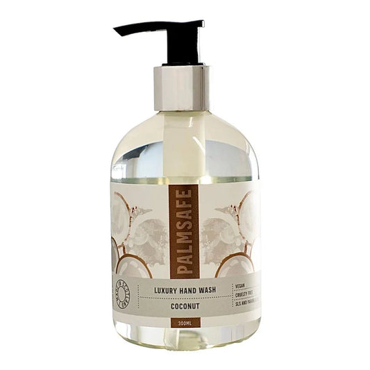 Luxury Hand Wash 300ml bottle with coconut scent, vegan and cruelty-free.