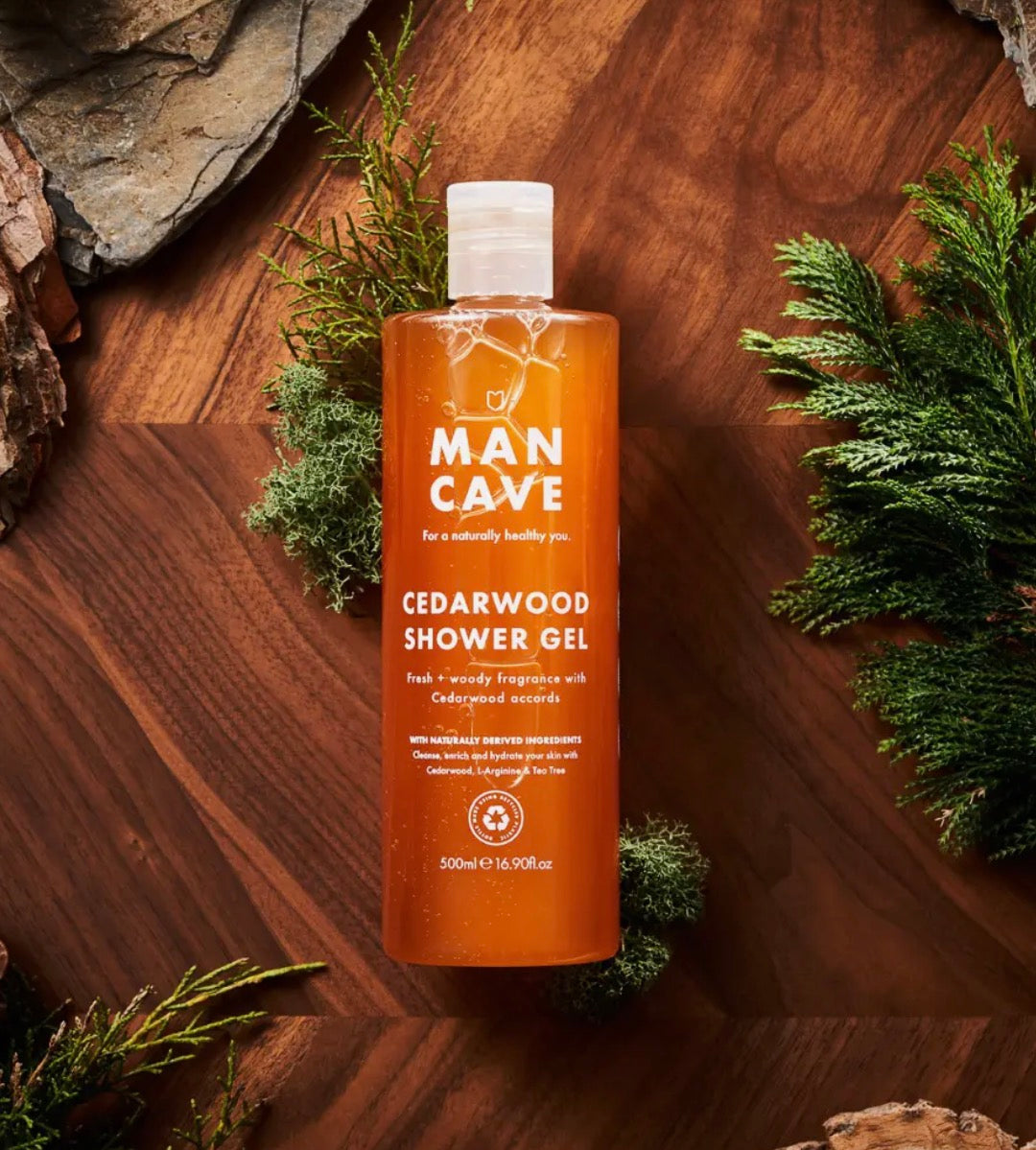 Man cave cedar wood shower gel 500ml Father’s Day gift 