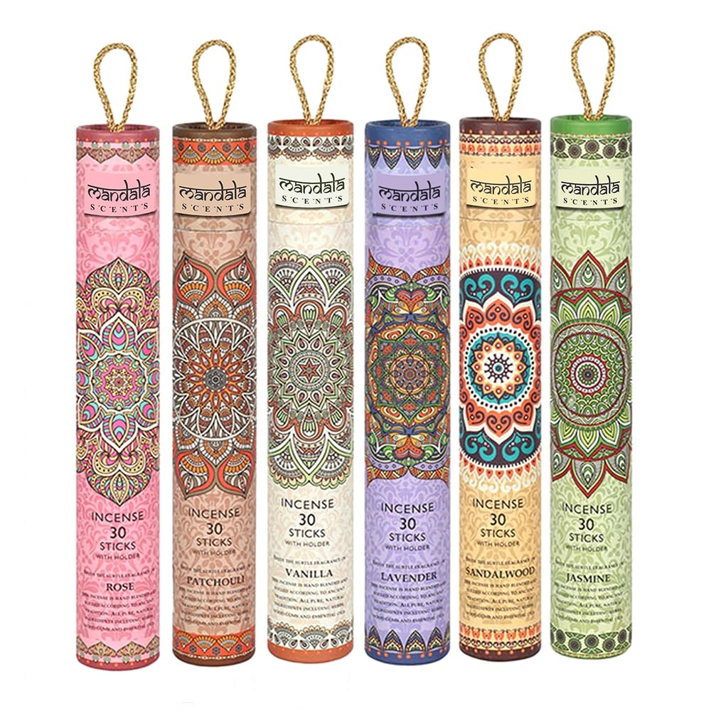 Incense Sticks with Holder - Decorative Packaging