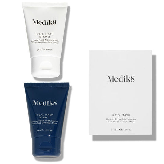 Medik8 H.E.O Moisturising Face Mask 50ml, two-step treatment, hydrating skincare.