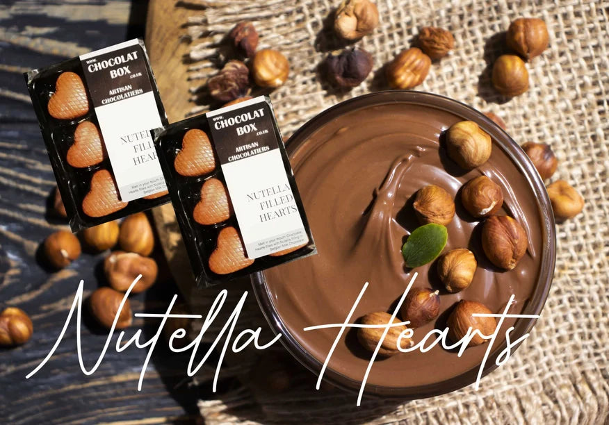 Milk Belgian Chocolate Hearts Filled With Nutella
