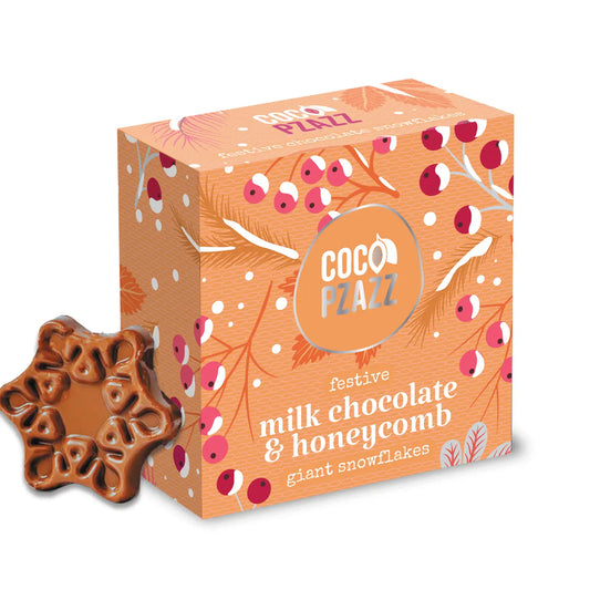 Milk Chocolate & Honeycomb Chocolate Snowflakes