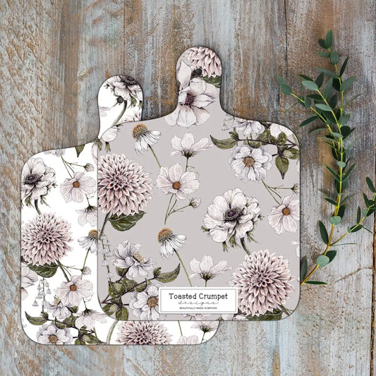 Floral Print Mini Double Sided Chopping Board with Elegant Design