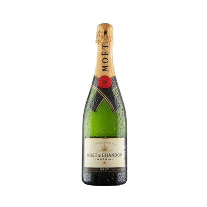 Moét é Chandon champagne bottle on a white background