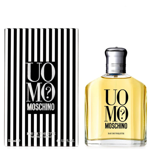 Moschino Uomo EDT 125ml blends fresh kumquat, spice, and warm woods for a bold, refined scent with lasting style.