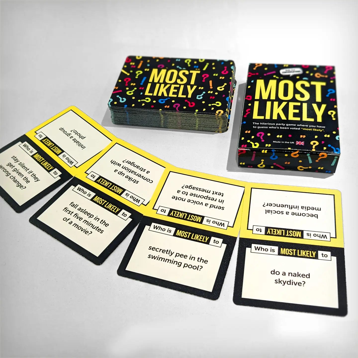 Guess who’s most likely to do what! Hilarious party game full of laughs, votes, and surprises.