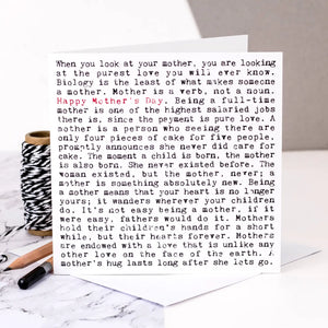 Mother's Day Card, Heartfelt Mother Quotes